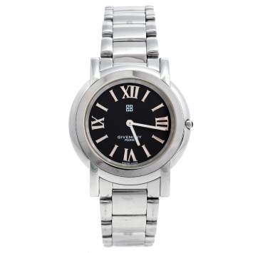 Pre Owned Givenchy Black Stainless Steel Corcovado REG.99773195 Unisex Wristwatch 40 mm
