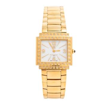 Pre Owned Givenchy MOP Gold Plated Stainless Steel Diamonds New Apsaras 1558962 Women's Wristwatch 29 mm