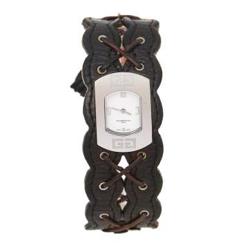 Pre Owned Givenchy White Stainless Steel Expression 2 REG.92438731 Women's Wristwatch 22 mm