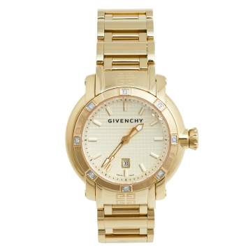 Pre Owned Givenchy Champagne Gold Plated Stainless Steel GV.5202L Women's Wristwatch 36 mm
