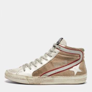 Pre Owned Golden Goose Multicolor Suede and Leather Slide Sneakers Size 40