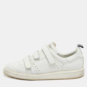 Pre Owned Golden Goose White Leather Low Top Sneakers Size 43