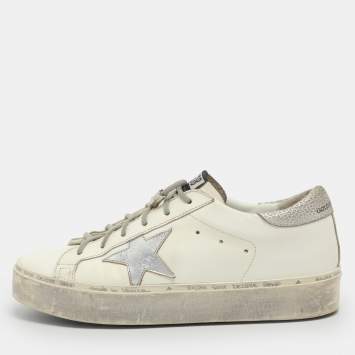 مملوكة مسبقًا Golden Goose Hi Star Size 39 White Leather Low Top Sneakers