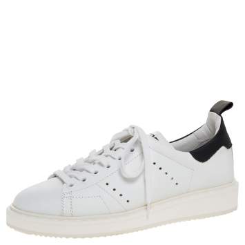 Pre Owned Golden Goose White Leather Starter Low Top Sneakers Size 36