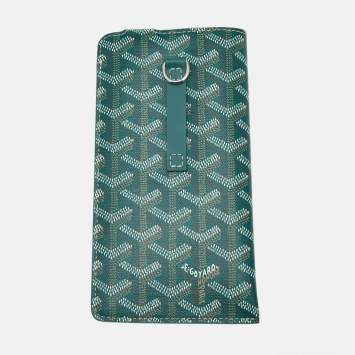 مملوكة مسبقًا Goyard Montmartre GM Case Green Goyardine Coated Canvas
