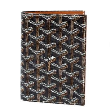 Goyard Dark Brown Goyardine Coated Canvas Grenelle Passport Holder