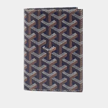 Goyard Navy Blue Goyardine Coated Canvas Moliere Bifold Wallet