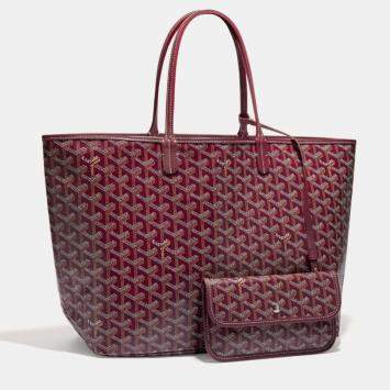 Goyard Burgundy Goyardine Coated Canvas and Leather Saint Louis PM Tote Bag