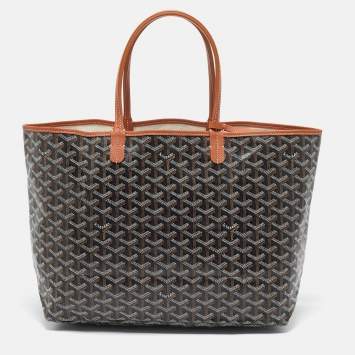 Goyard Brown Goyardine Coated Canvas and Leather Saint Louis PM Tote