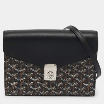 Goyard Black Goyardine Coated Canvas and Leather Chypre Wallet