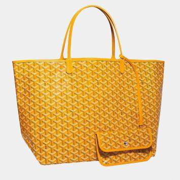 Goyard Yellow Goyardine Coated Canvas and Leather Saint Louis GM Tote Bag