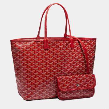 Goyard Red Goyardine Coated Canvas and Leather Saint Louis PM Tote Bag