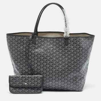 Goyard Grey Goyardine Coated Canvas Saint Louis GM Tote