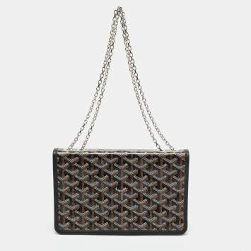 Goyard Black Goyardine Coated Canvas Alexandre III Bag