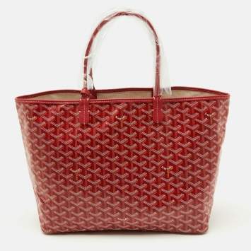 Goyard Red Goyardine Coated Canvas Saint Louis PM Tote