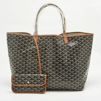 Goyard Grey Goyardine Coated Canvas and Leather Saint Louis