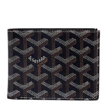 Pre Owned Goyard Dark Blue Coated Canvas Victoire Bifold Wallet