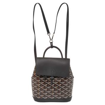 Goyard Black Goyardine Coated Canvas and Leather Mini Alpin Backpack