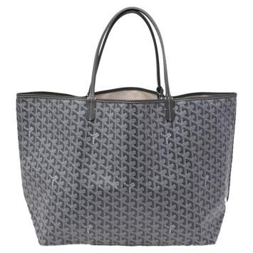 Pre Owned Goyard Grey Goyardine Coated Canvas St. Louis GM Tote