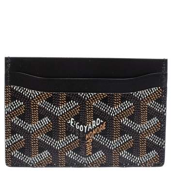 Goyard Black Goyardine Coated Canvas and Leather Saint Sulpice Card Holder