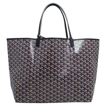 Goyard Black/Violet Goyardine Coated Canvas Saint Louis Claire Voie GM Tote