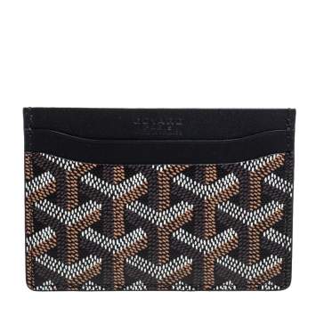 Goyard Black Goyardine Coated Canvas and Leather Saint Sulpice Card Holder