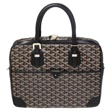Pre Owned Goyard Black Goyardine Canvas and Leather Ambassade Briefcase