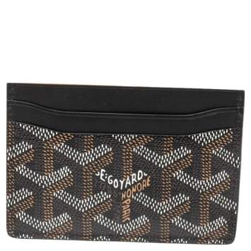 Goyard Black Goyardine Coated Canvas and Leather Saint Sulpice Card Holder