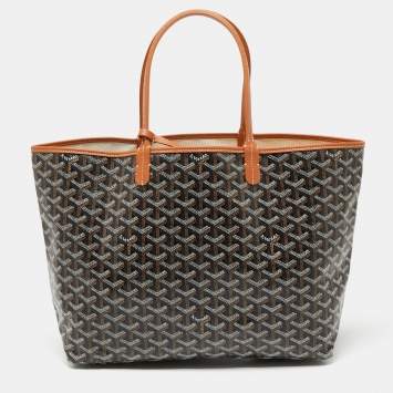 Pre Owned Goyard Tan Goyardine Coated Canvas and Leather Saint Louis PM Tote