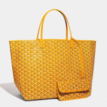 Goyard Yellow Goyardine Coated Canvas and Leather Saint Louis GM Tote