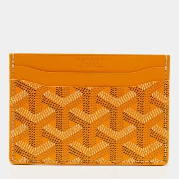Goyard Yellow Goyardine Coated Canvas and Leather Saint Sulpice Card Holder