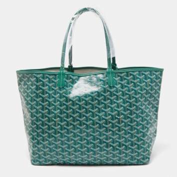 Goyard Green Goyardine Coated Canvas and Leather Saint Louis PM Tote