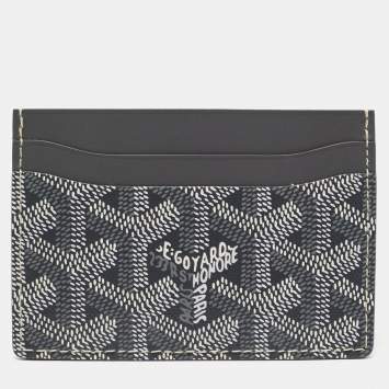 Goyard Grey Goyardine Coated Canvas and Leather Saint Sulpice Card Holder