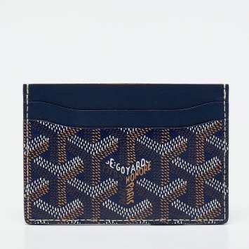 Goyard Blue Coated Canvas Saint Sulpice Card Holder 