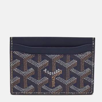 Goyard Blue Coated Canvas Saint Sulpice Card Holder