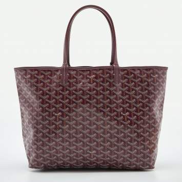 Goyard Burgundy Goyardine Coated Canvas and Leather Saint Louis PM Tote