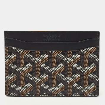 Goyard Black Goyardine Coated Canvas and Leather Saint Sulpice Card Holder