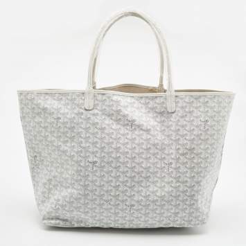 Goyard White Goyardine Coated Canvas and Leather Saint Louis GM Tote 