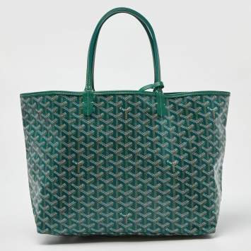 Goyard Green Goyardine Coated Canvas and Leather Saint Louis PM Tote