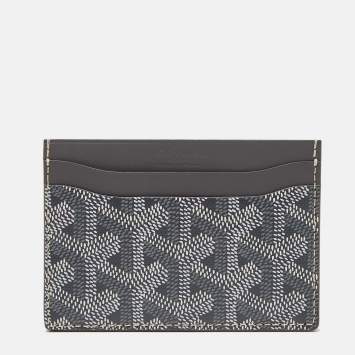 Goyard Grey Goyardine Coated Canvas and Leather Saint Sulpice Card Holder