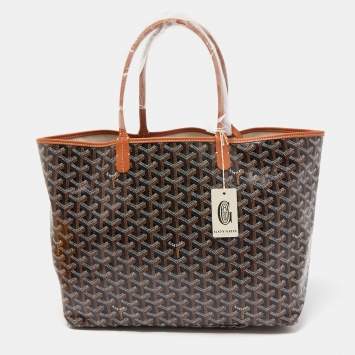 Goyard Brown Goyardine Coated Canvas and Leather Saint Louis PM Tote