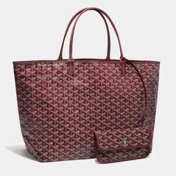 Goyard Burgundy Goyardine Coated Canvas and Leather Saint Louis GM Tote