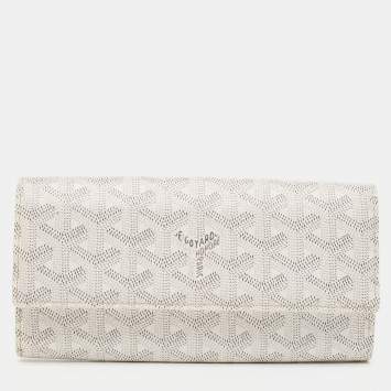 Goyard White Goyardine Coated Canvas Varenne Continental Wallet