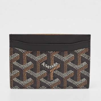 Goyard Black Goyardine Coated Canvas and Leather Saint Sulpice Card Holder