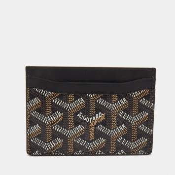 Goyard Black Goyardine Coated Canvas and Leather Saint Sulpice Card Holder