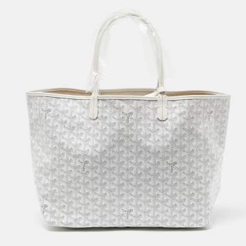 Goyard White Goyardine Coated Canvas and Leather Saint Louis PM Tote