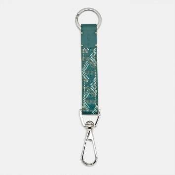 مملوكة مسبقًا Goyard Mousqueton Key Ring Green Goyardine Coated Canvas and Leather 