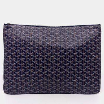 Goyard Multicolor Navy Blue Leather Senna GM Bag