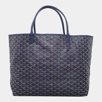 Goyard Blue Coated Canvas St Louis GM Tote Bag