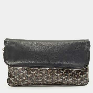 Goyard Black Goyardine Coated Canvas Sainte Marie Clutch